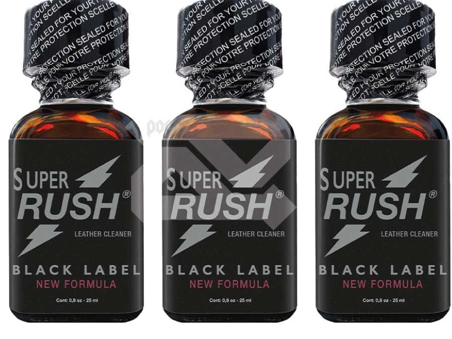 Pack de 3 Poppers | Super Rush Black Label 25ml