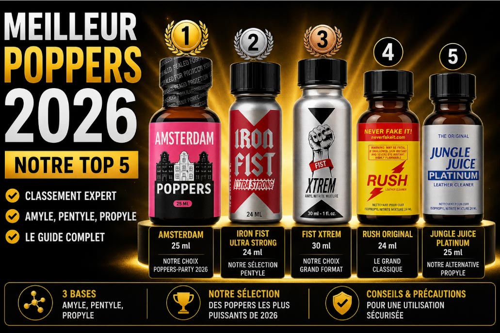 top 5 poppers 2026, meilleurs poppers 2026, top poppers, poppers meilleur